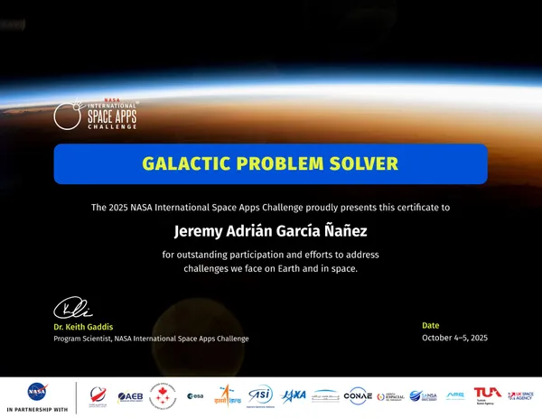 Participación NASA International Space Apps Challenge 2025